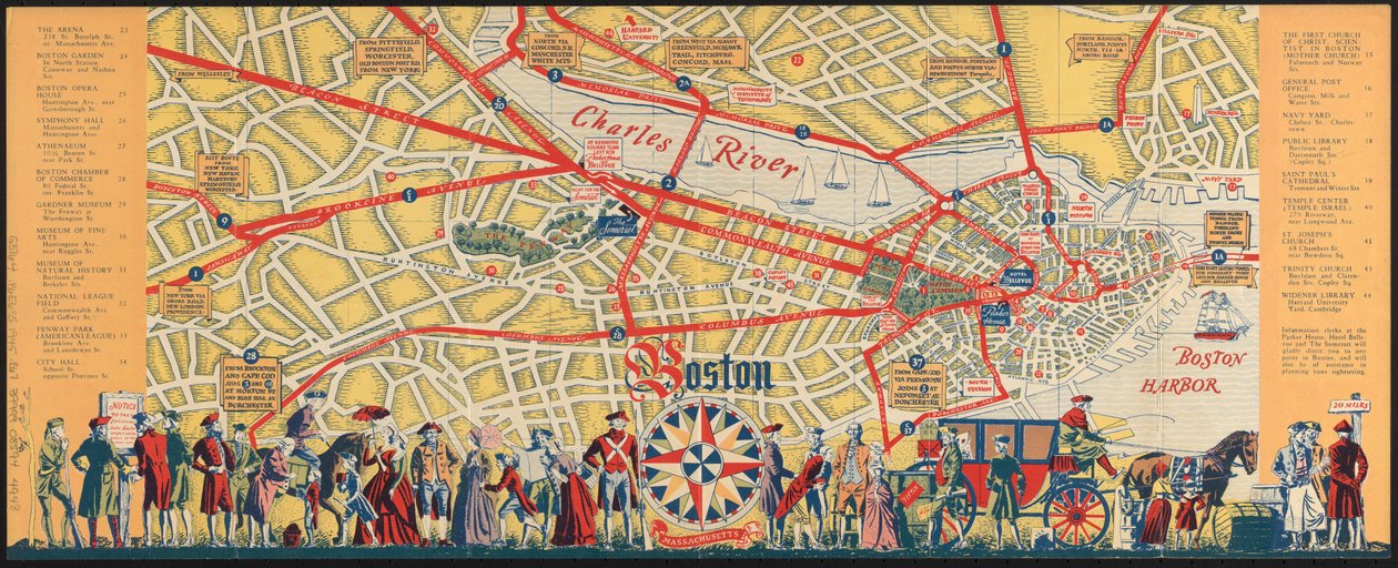 Boston on selainkaupunki: mitä nähdä ja miten nauttia vierailustasi, n. 1935-45 (värilitho) tekijältä American School