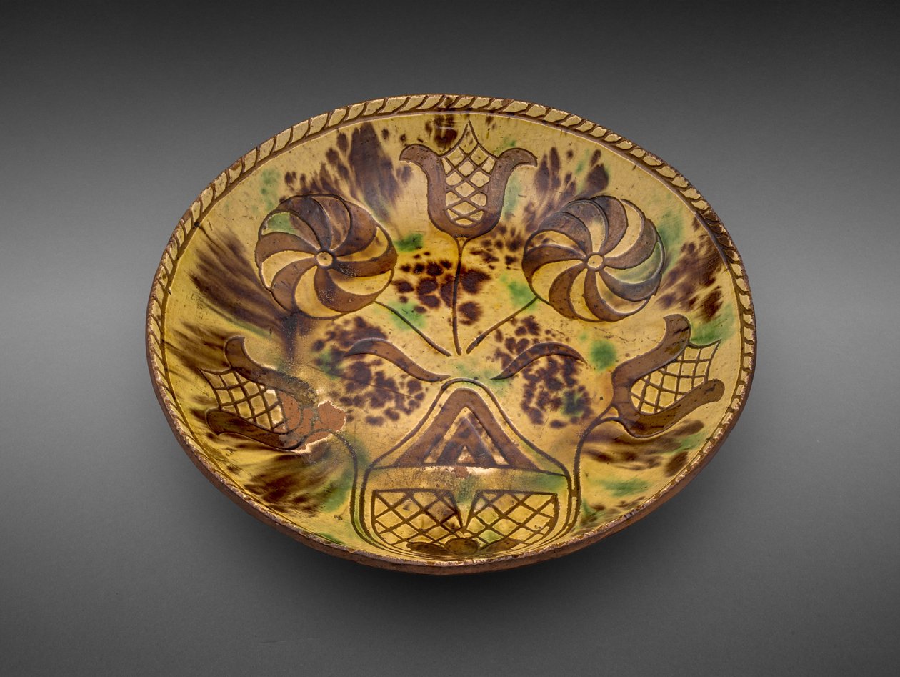 Kulho, n. 1800 (slipware) tekijältä American School