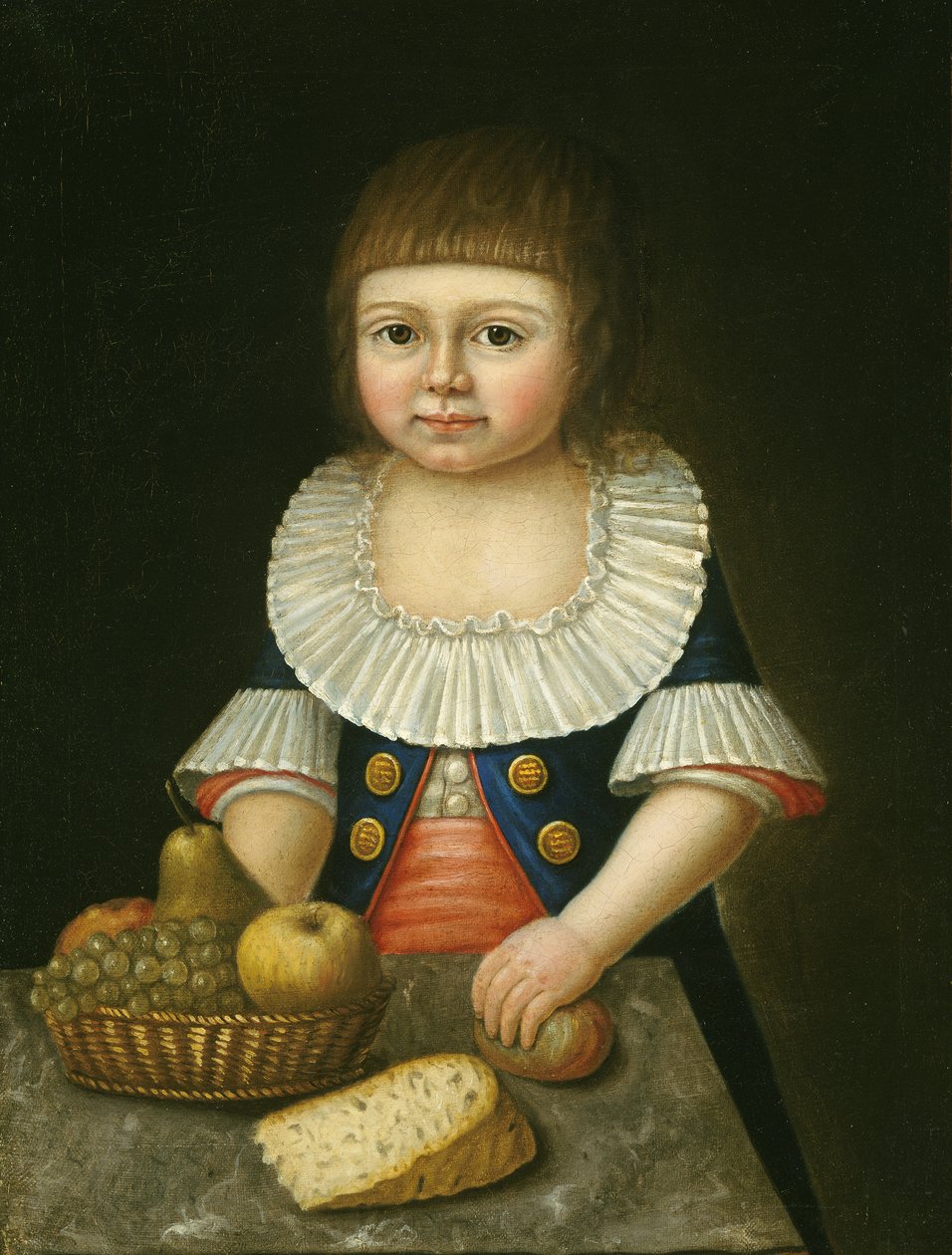 Poika hedelmäkorin kanssa, n. 1790 tekijältä American School