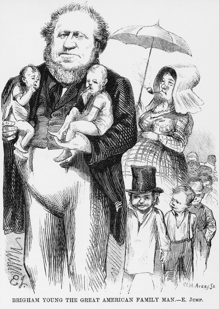 Brigham Young (1801-77) suuri amerikkalainen perhemies tekijältä American School