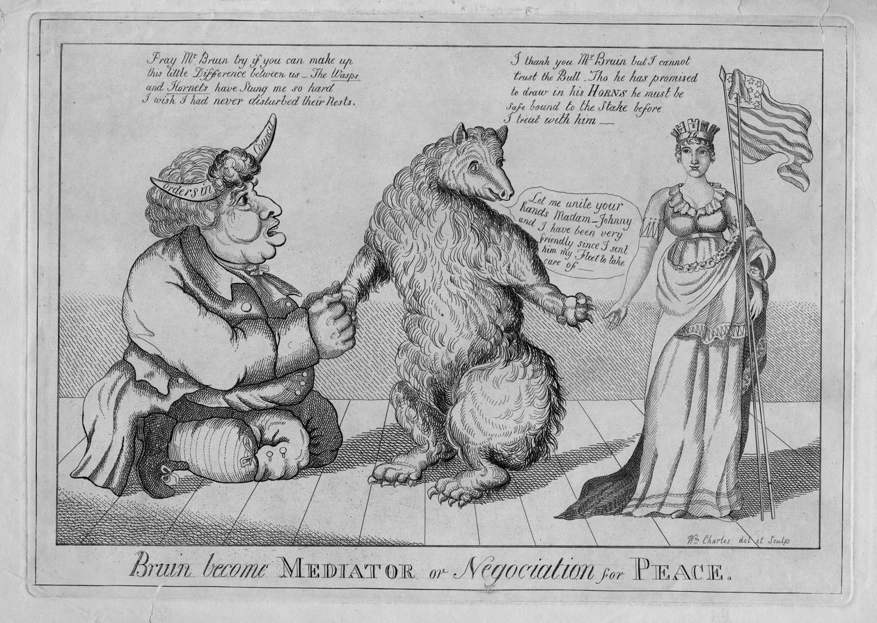 Bruinista tuli välittäjä tai rauhanneuvottelu, n. 1813 tekijältä American School