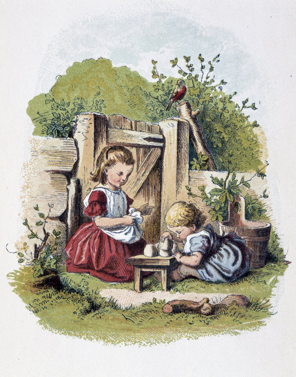 Caillou-peli "" Schnik, schnak, pikkujuttuja", lasten pelejä. toim. Lontoo - Georges Ronthedge ja pojat. New York, The wide way Ludgate n.d. c. 1890. tekijältä American School