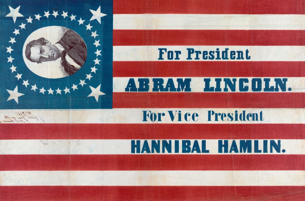 Kampanjan lippu Abraham Lincolnille tekijältä American School