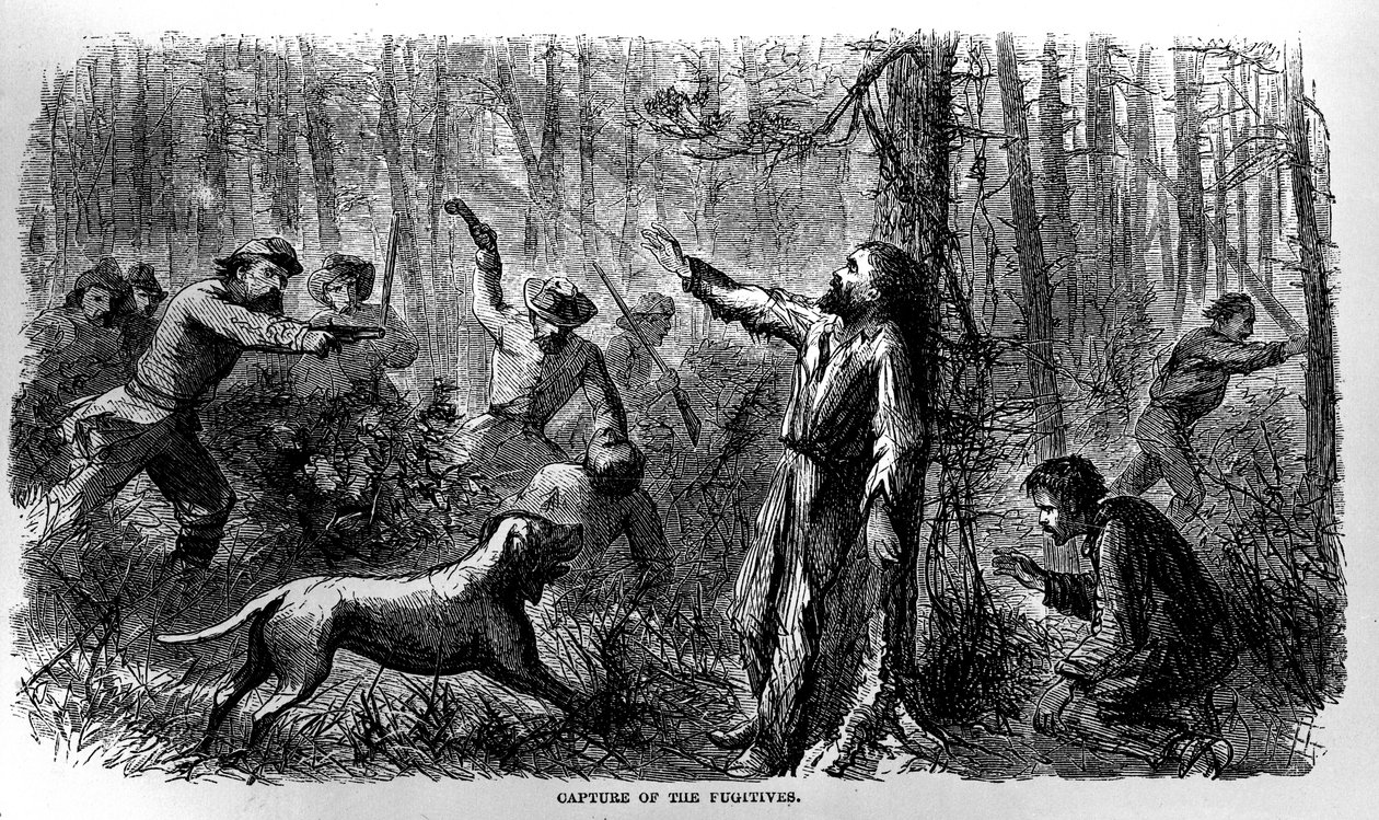 Capture of the Fugitives, vankilaelämästä etelässä, kirjoittanut Allen O. Abbott ja julkaistu vuonna 1865 tekijältä American School