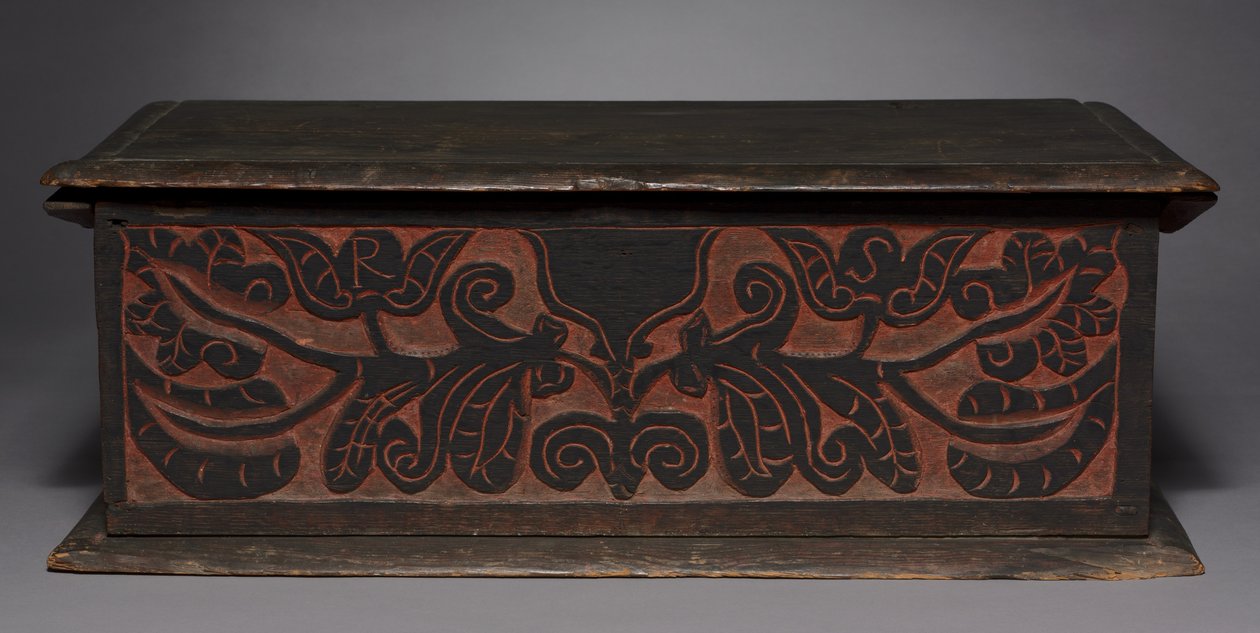 Veistetty laatikko, 1680-1700 tekijältä American School