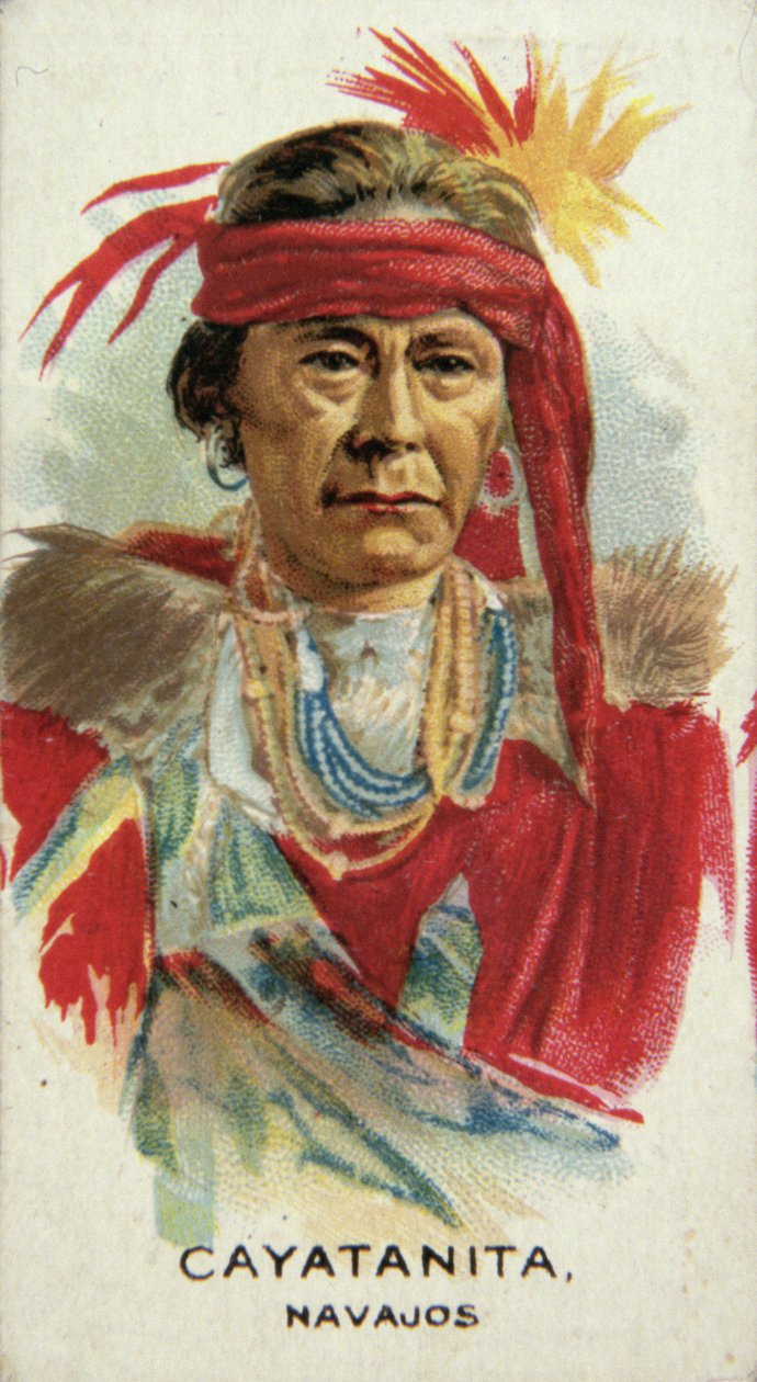 Cayatanita, navajo-päällikkö 1800-luvulla (litho) tekijältä American School