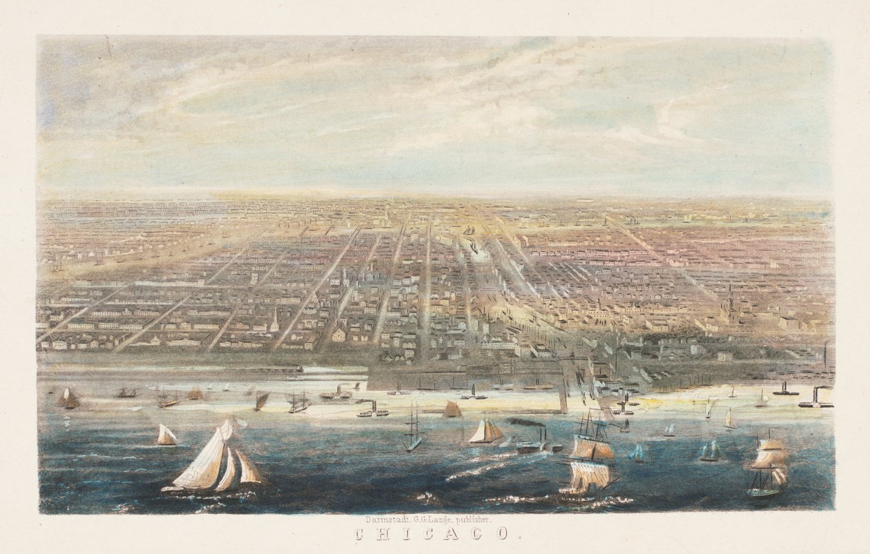Chicagon satama vuoden 1856 jälkeen tekijältä American School