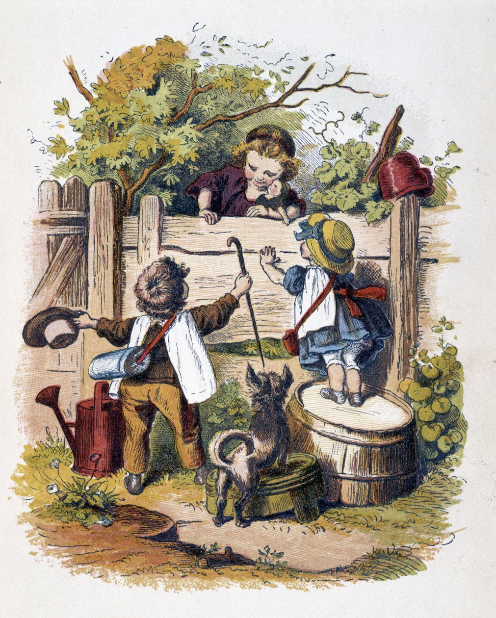 Lasten näkeminen "" Schnick, snack, pikkujuttuja"", lasten pelejä. toim. Lontoo - Georges Ronthedge ja pojat. New York, The wide way Ludgate n.d. c. 1890. tekijältä American School