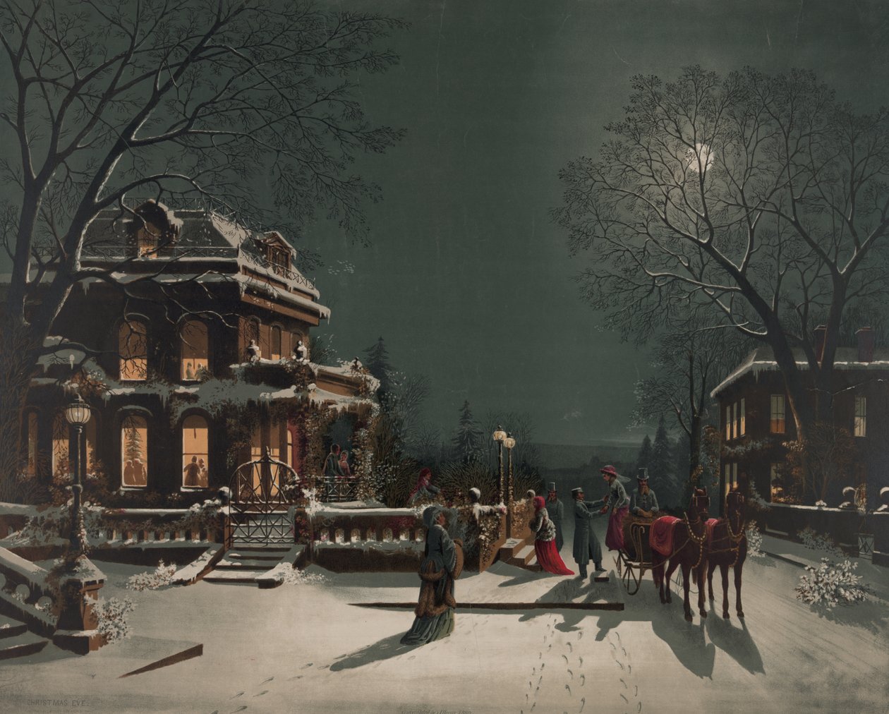 Jouluaatto, noin 1890 tekijältä American School