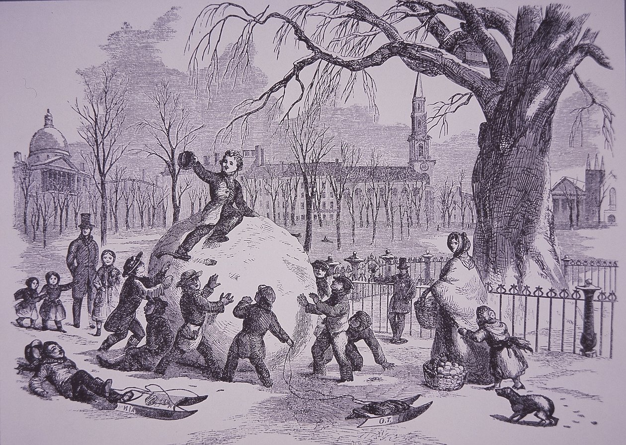Joulun lumipallo, kohtaus Boston Commonissa tekijältä American School