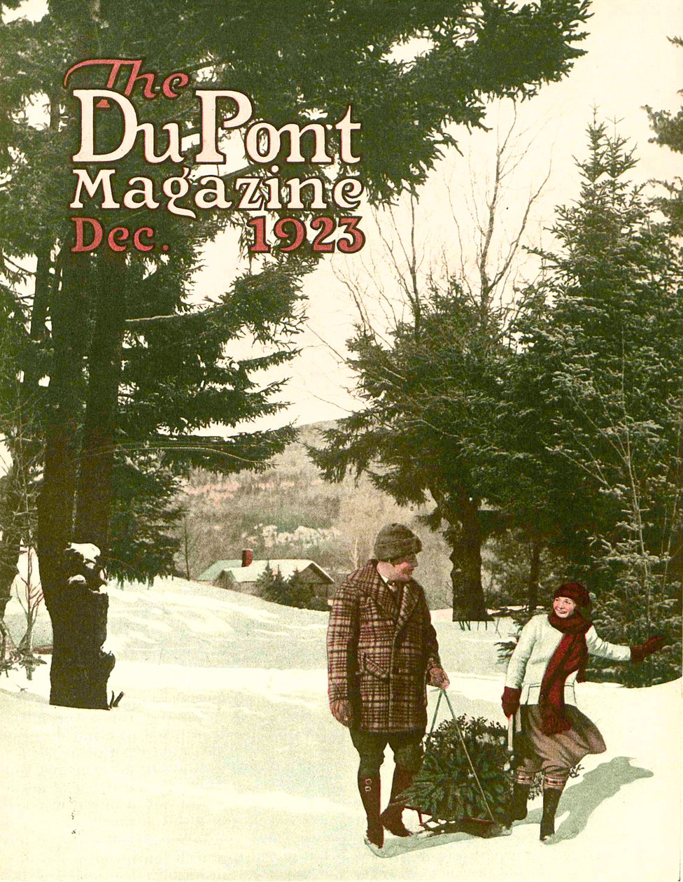 Joulukuusi, DuPont-lehden etukansi, joulukuu 1923 tekijältä American School