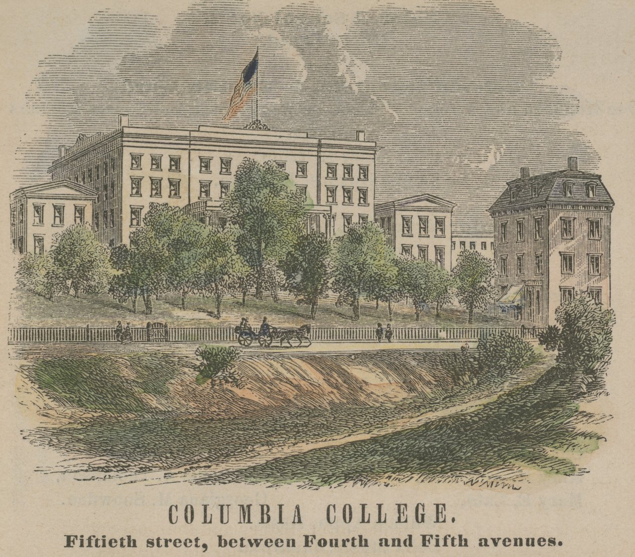 Columbia College, Fiftieth Street, Fourth ja Fifth Avenuen välissä, 1865 tekijältä American School