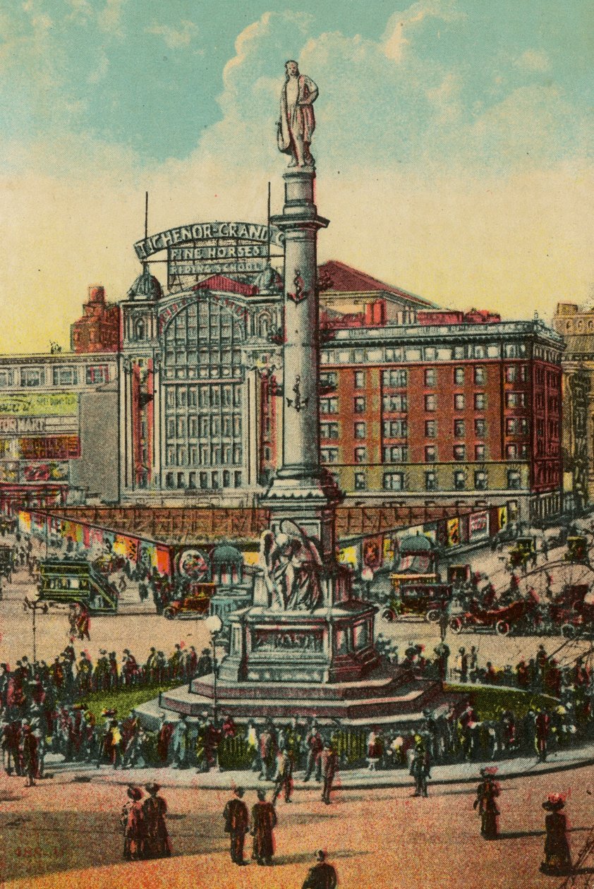 Columbus Circle, New York, noin 1900 tekijältä American School