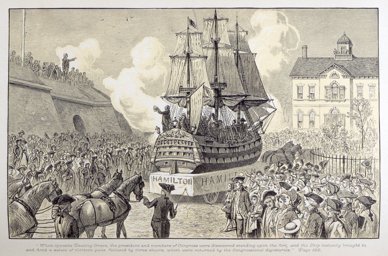 Kongressin paraati ja juhla, noin 1790 tekijältä American School