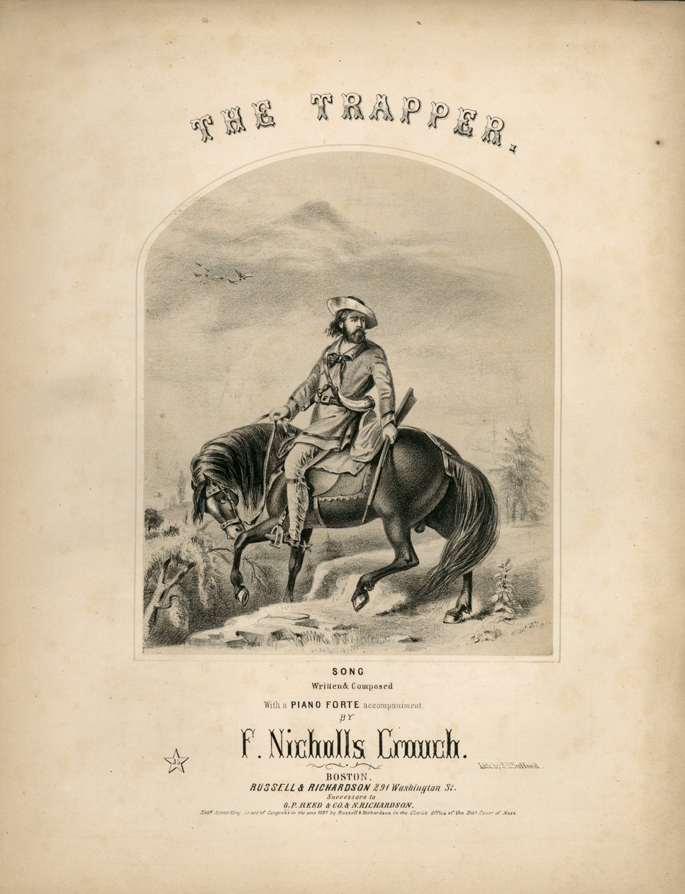 The Trapperin tulosarkin kansi, 1857 tekijältä American School