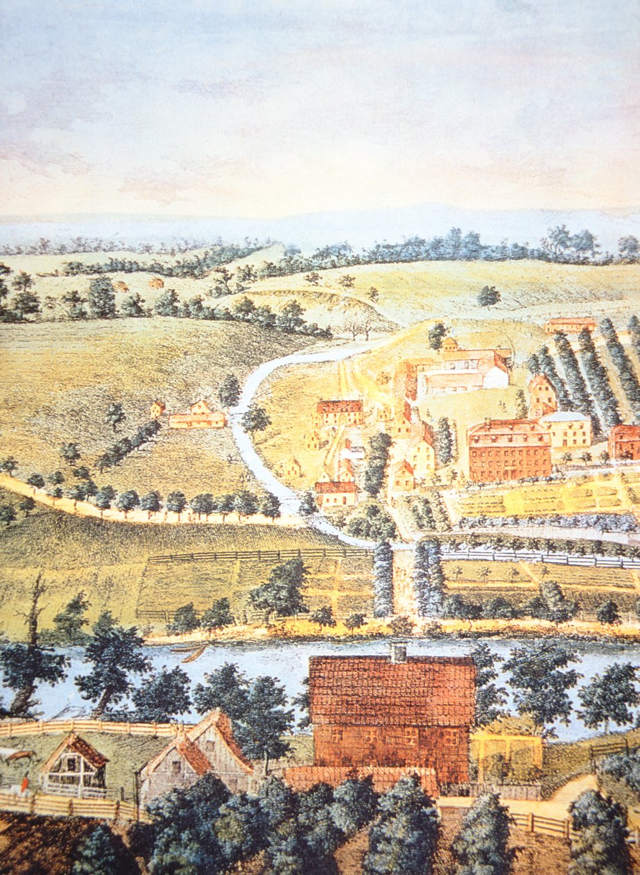 Viljelty viljelysmaa Pennsylvaniassa vuonna 1750 (väri litho) tekijältä American School