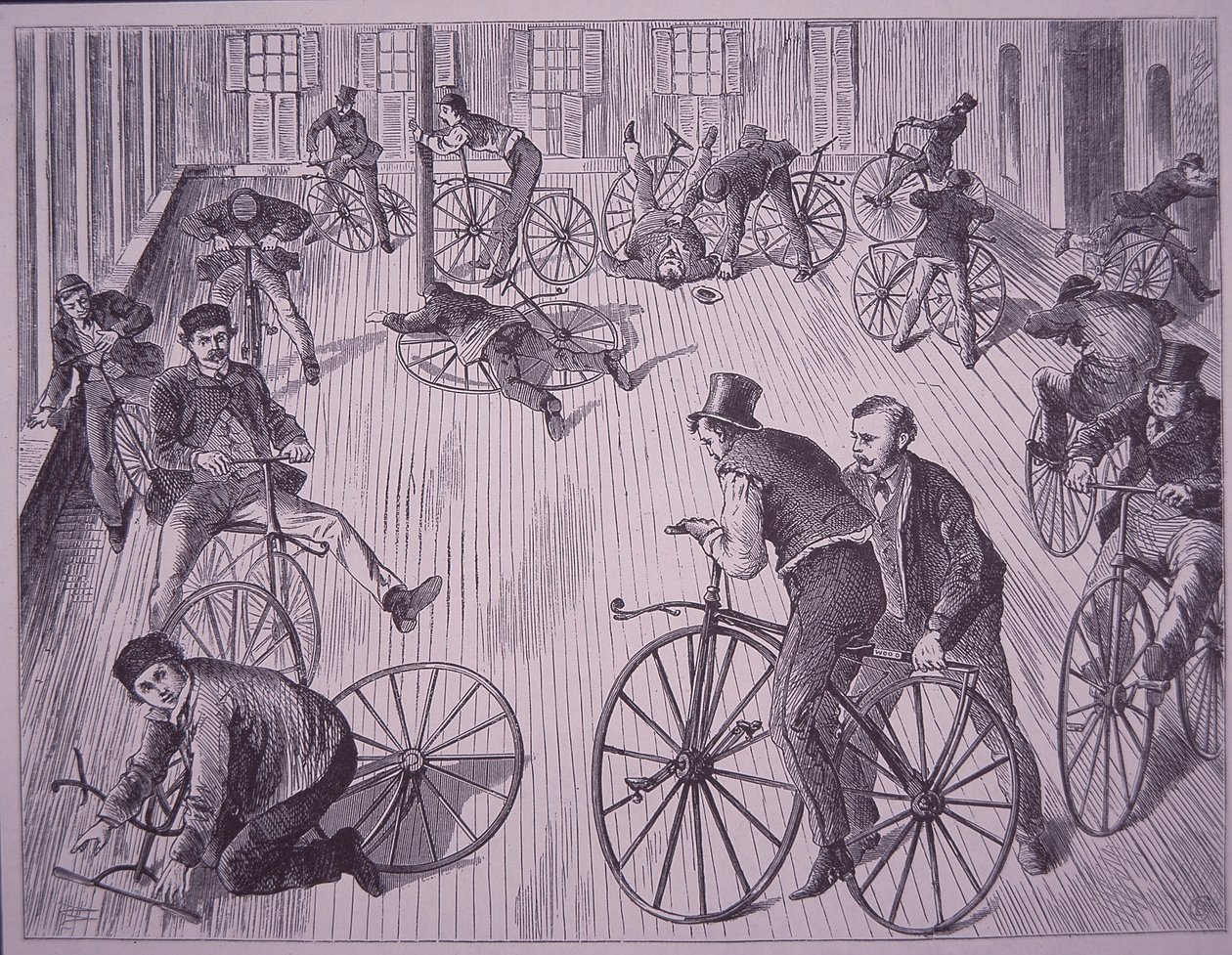 Pyöräily (velocipede) koulu, New York, USA tekijältä American School