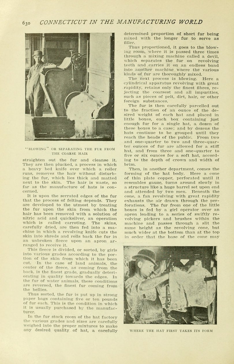 "Danbury Leads the World in Hatting", kirjoittanut J. Moss Ives, The Connecticut Magazine v.7 tekijältä American School