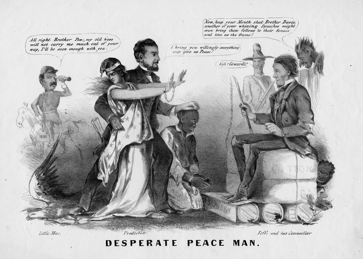 Desperate peace man, julkaisija Currier & Ives, New York, n. 1866 tekijältä American School