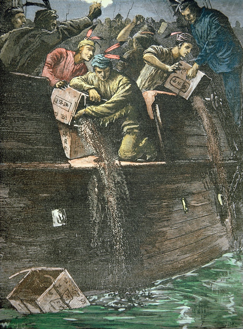 Teelastien tuhoaminen, joka tunnetaan nimellä Boston Tea Party tekijältä American School