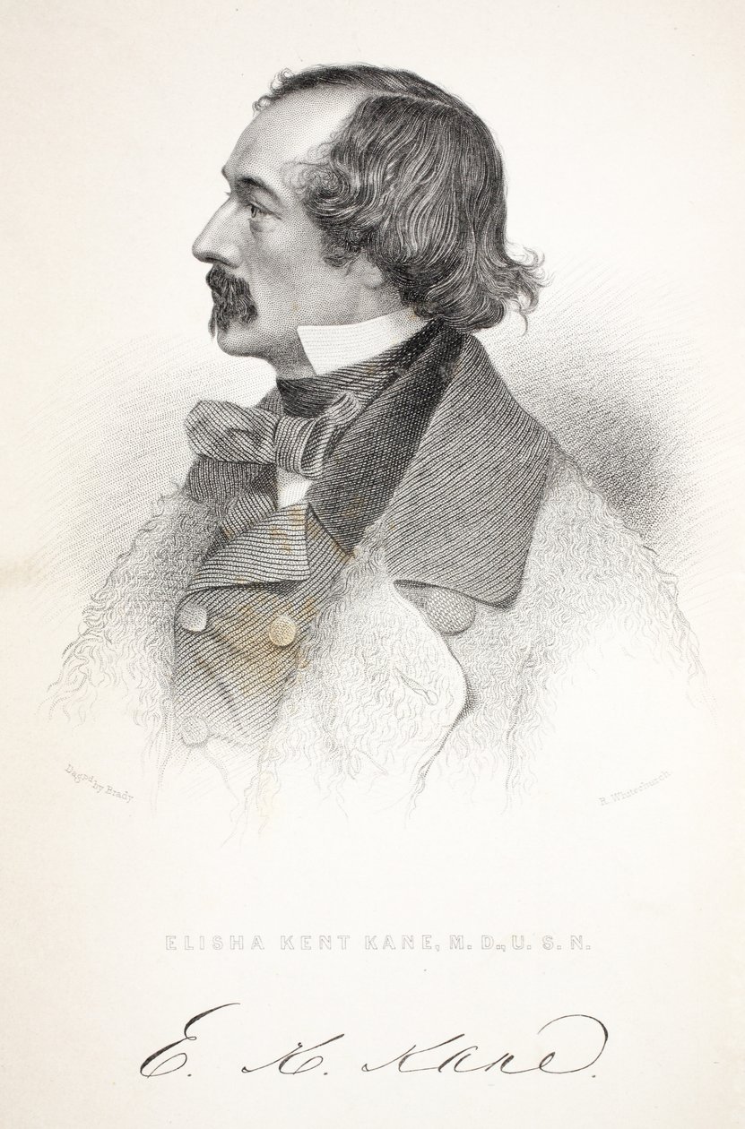 Elisha Kent Kane, kuva Toisesta Grinnell-retkestä Sir John Franklinia etsimässä..., 1856 tekijältä American School