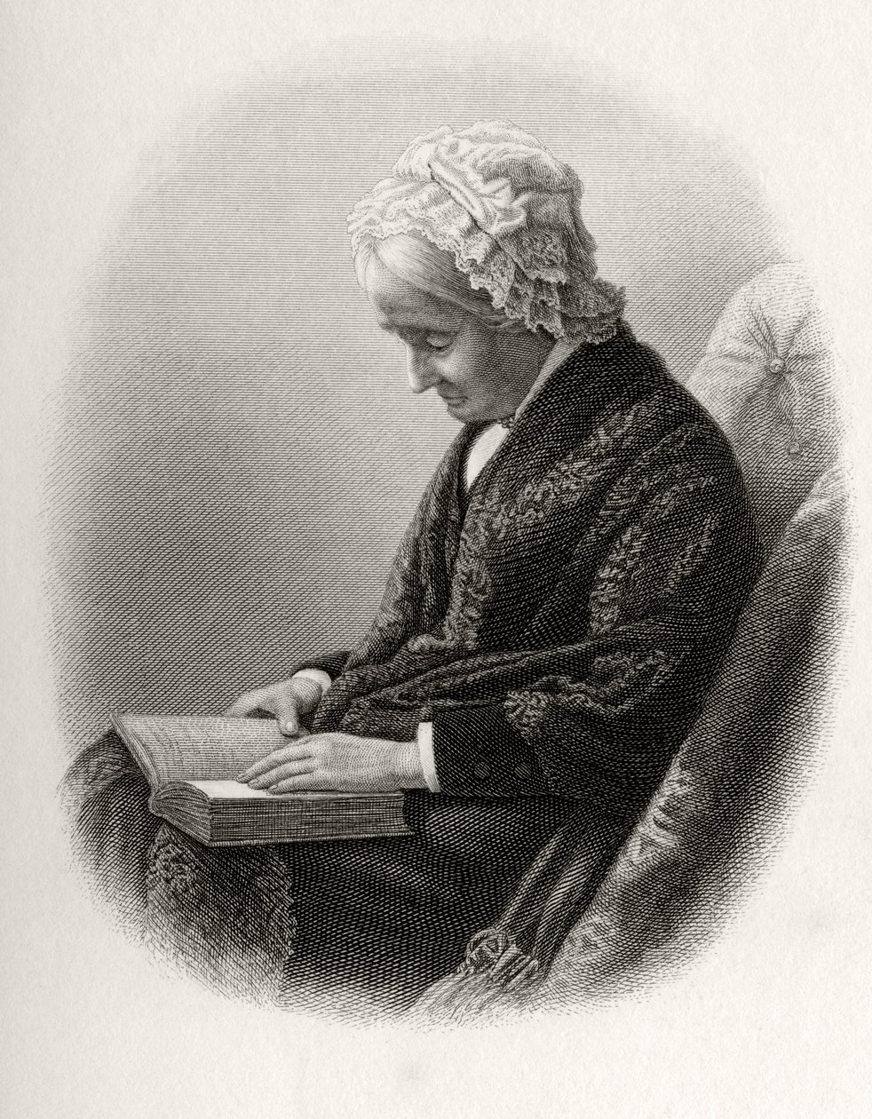 Eliza Ballou Garfield, William M. Thayerin teoksesta "hirsimökistä Valkoiseen taloon", julkaisija Hodder und Stoughton, 1905 tekijältä American School