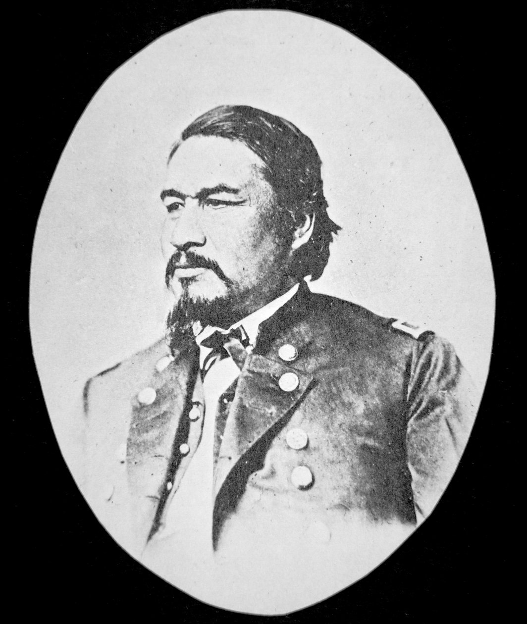 Ely Samuel Parker (1828-95) Seneca-päällikkö ja liittovaltion intiaaniasioiden komissaari (litografia) (1828-95) tekijältä American School