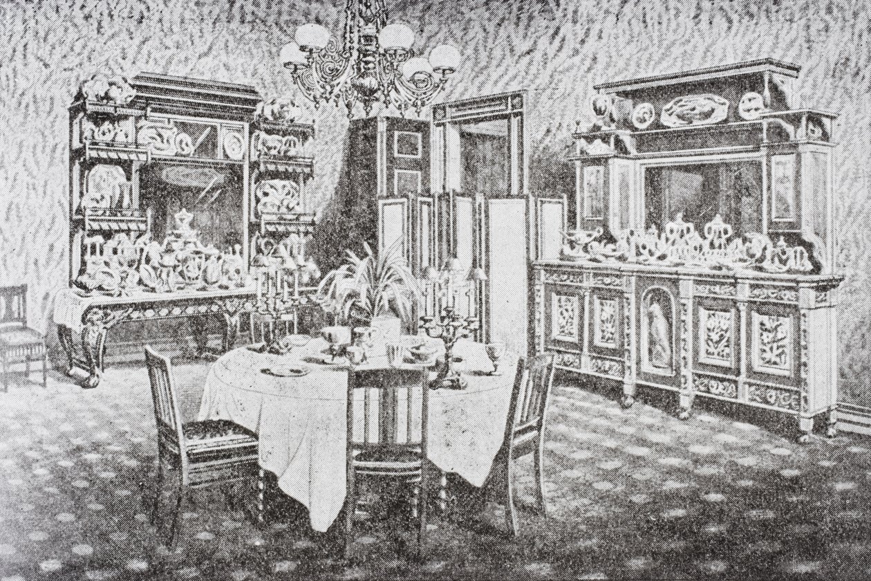 Valkoisen talon perheruokasali 1890-luvulla, Washington D.C., Yhdysvallat tekijältä American School