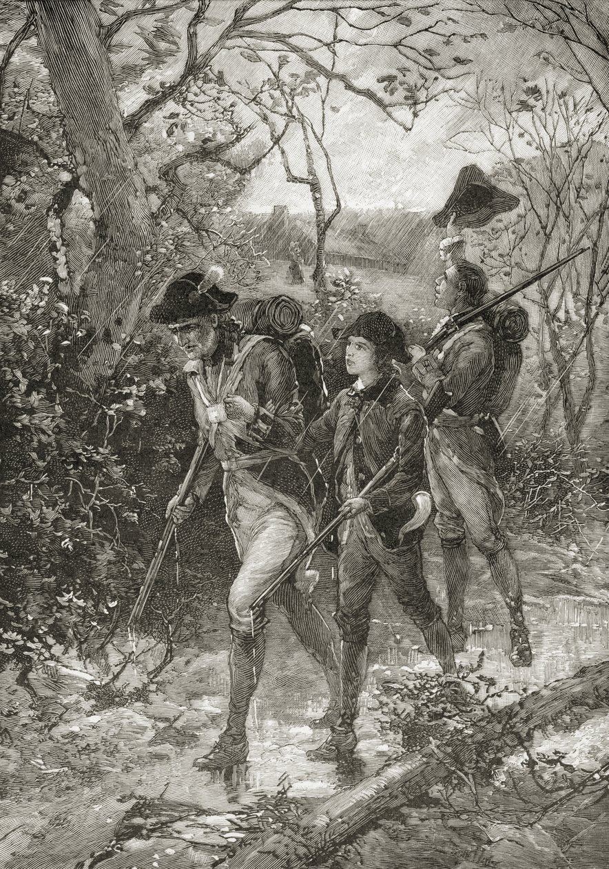 Father and Sons for Liberty, A. S. Barnes und Co.:n vuonna 1885 julkaisemasta julkaisusta A Brief History of the United States (litho) tekijältä American School