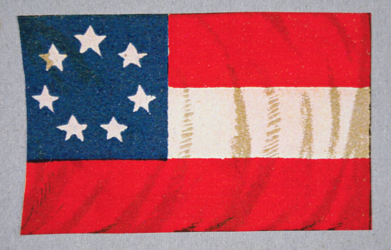 Amerikan konfederaation lippu (värilitografia) tekijältä American School