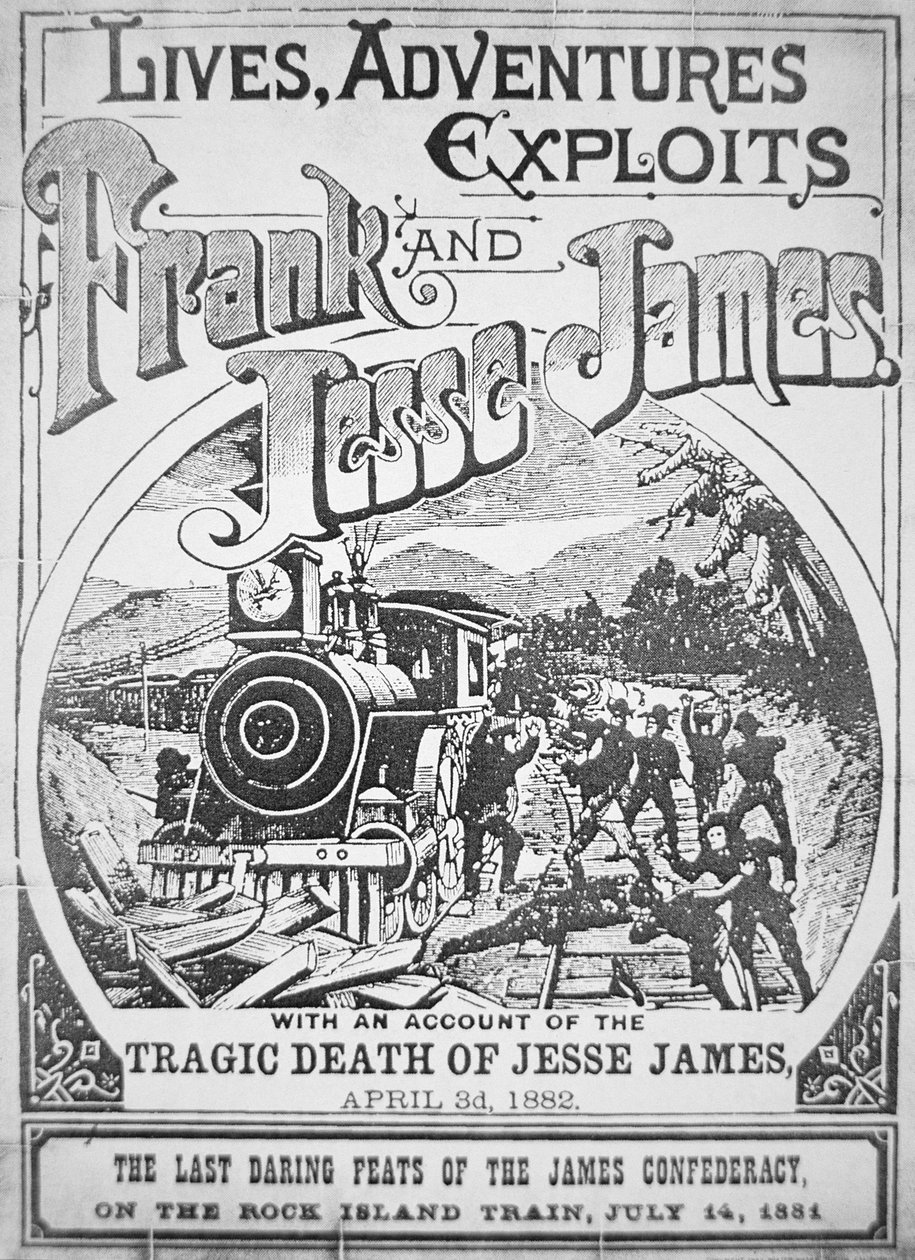 "Lives, Adventures, Exploits of Frank & Jesse James" etukansi tekijältä American School