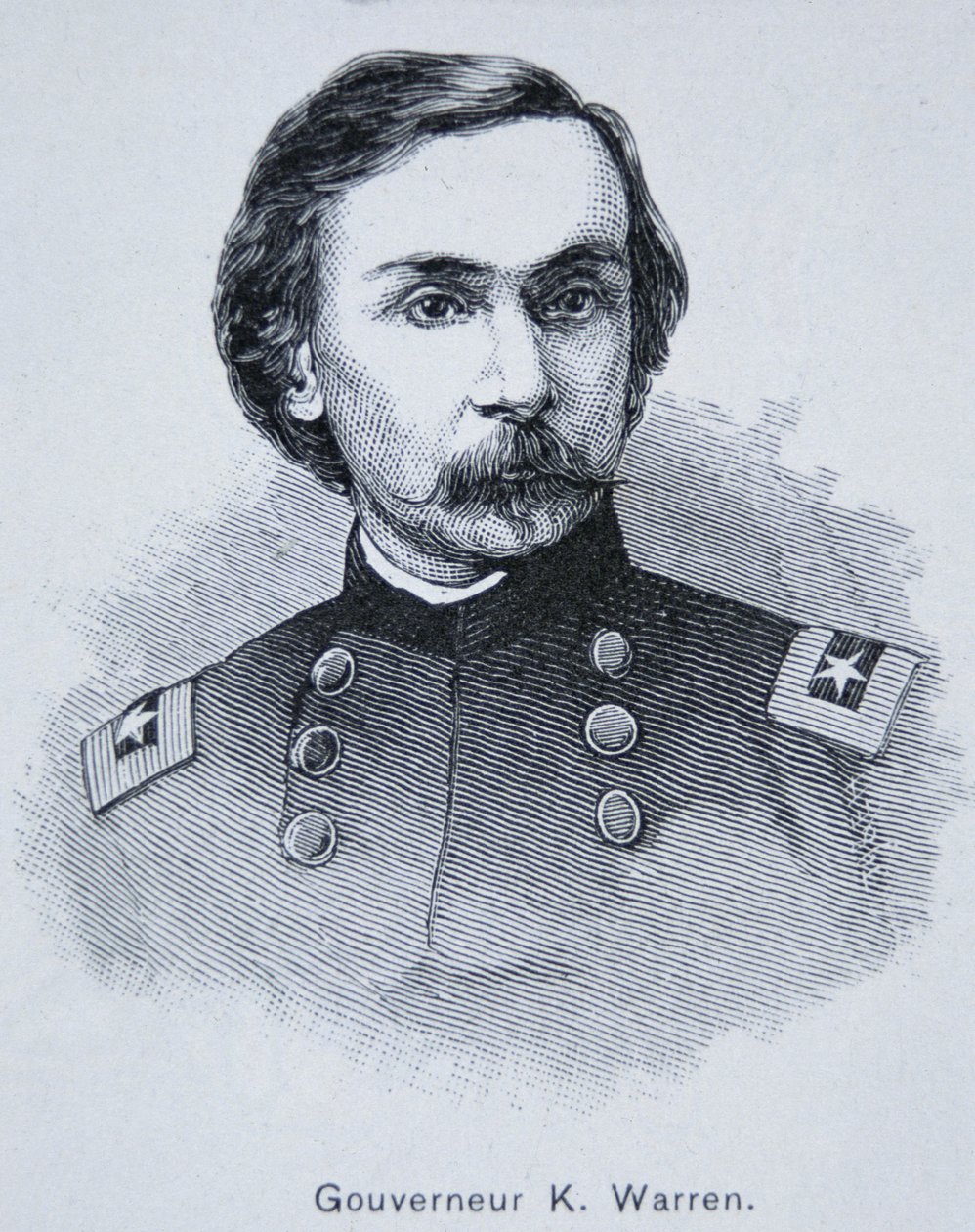 Kenraali Gouverneur Kemble Warren (1830-82) (kaiverrus) tekijältä American School