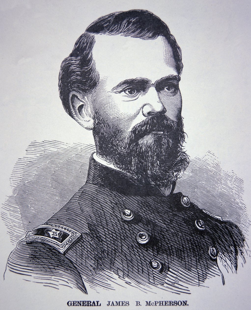 Kenraali James Birdseye McPherson (1828-64) (kaiverrus) tekijältä American School