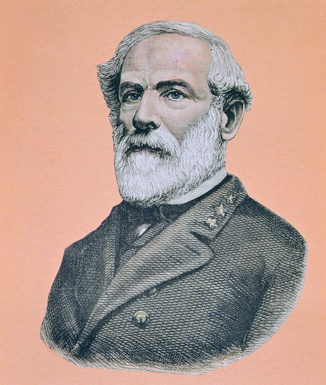 Kenraali Robert E. Lee (1807-70) (värilitho) tekijältä American School