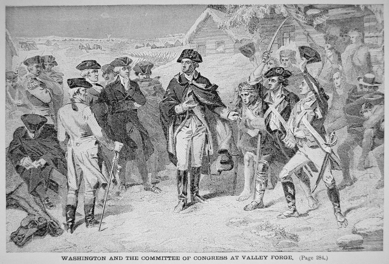 George Washington Valley Forgessa mannermaisen armeijansa kanssa, talvi ja kevät tekijältä American School