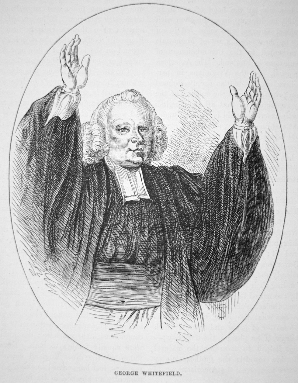 George Whitefield (1714-70) (litho) tekijältä American School