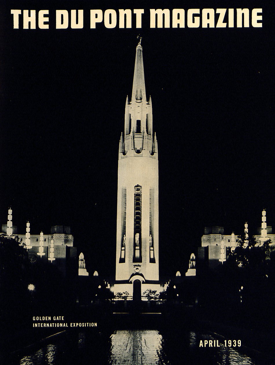 Golden Gate International Exposition, DuPont-lehden etukansi, huhtikuu 1939 tekijältä American School