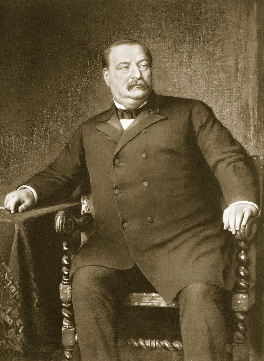 Grover Cleveland, 22. ja 24. Yhdysvaltain presidentti, pubi. 1901 (syväpaino) tekijältä American School