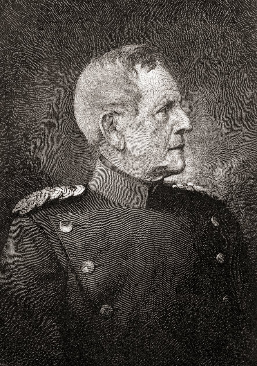 Helmuth Karl Bernhard Graf von Moltke vanhempi, julkaisusta "The Century Illustrated Monthly Magazine", 1884 (kaiverrus). tekijältä American School