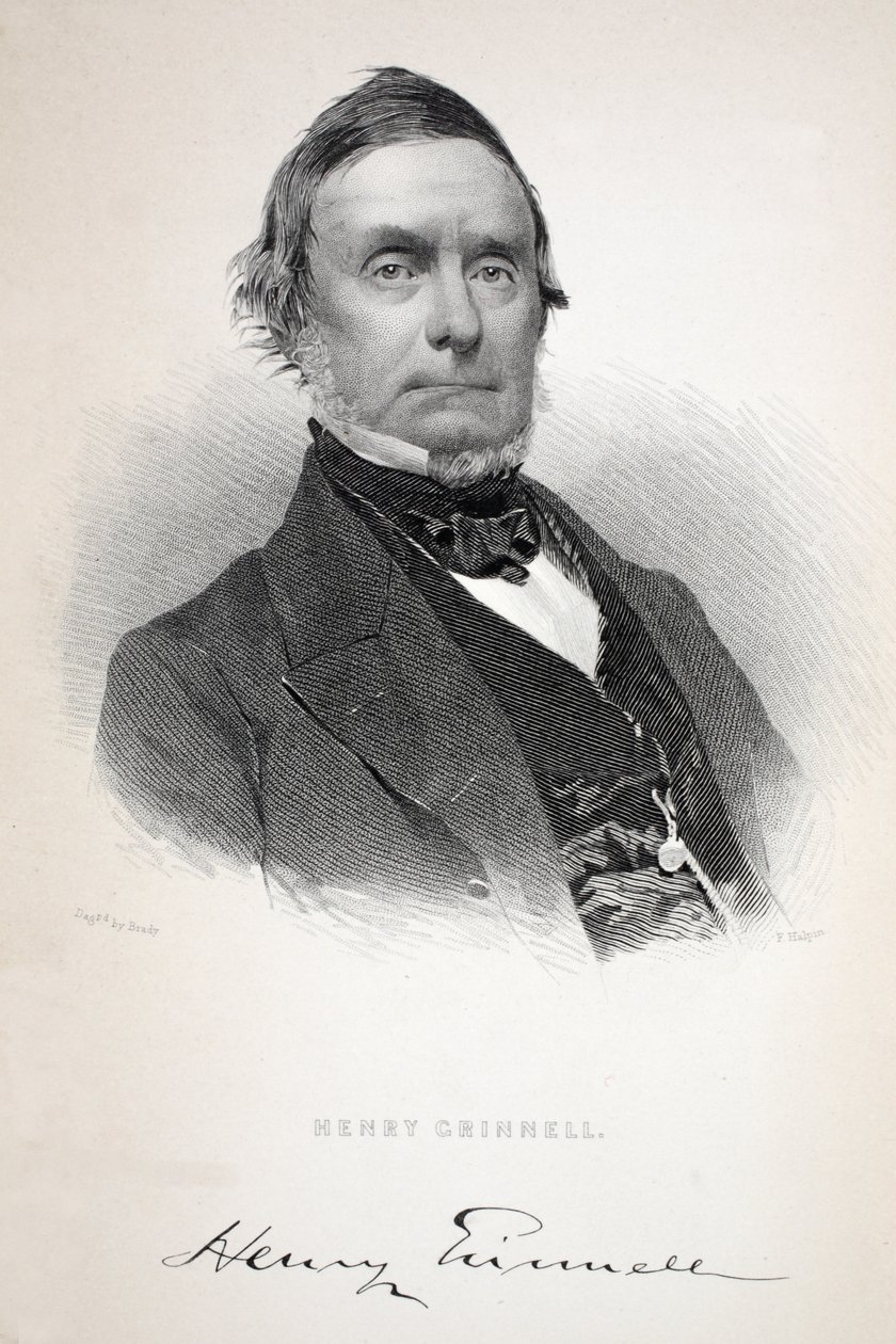 Henry Grinnell, kuvitus Henry Grinnelliltä (1799-1874); Toinen Grinnell-retkikunta Sir John Franklinia etsimässä..., 1856 tekijältä American School