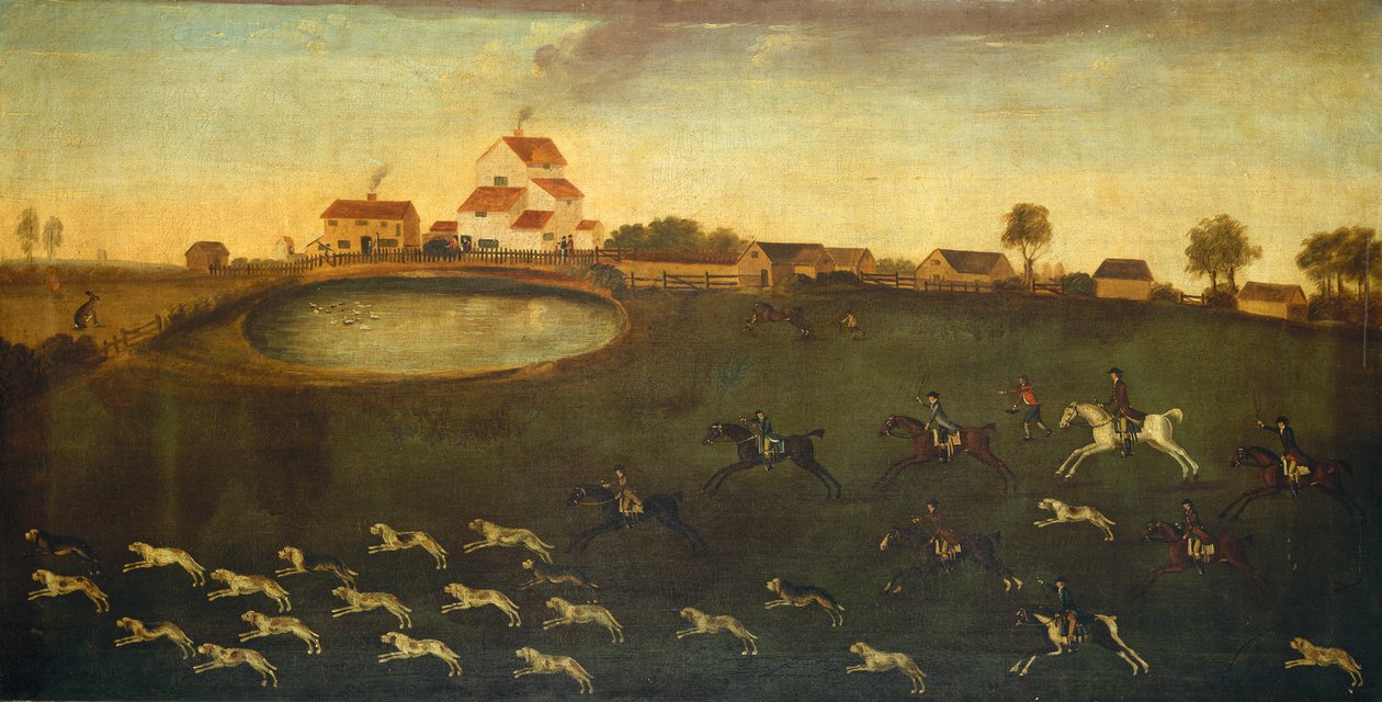 Metsästyspaikka lampineen, 1700-luku tekijältä American School