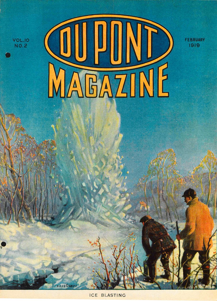 Ice Blasting, DuPont-lehden etukansi, helmikuu 1919 tekijältä American School