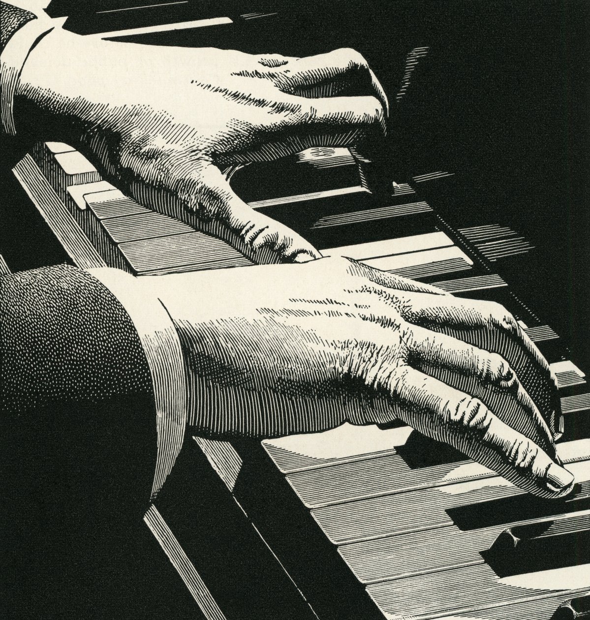 Kuva käsistä soittamassa pianoa tekijältä American School