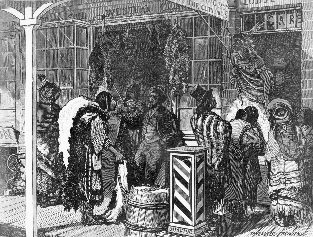 Indians Trading at a Frontier Town, "Harper