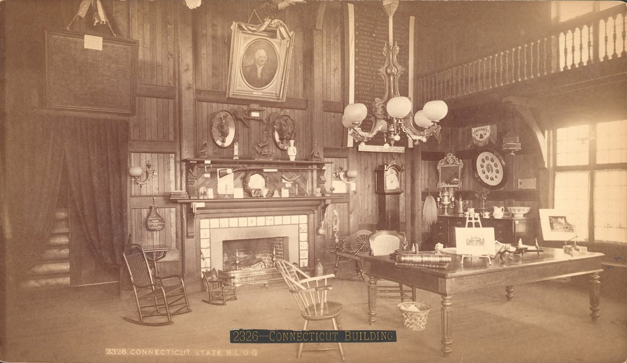 Connecticut State Buildingin sisätilat (hopea-albumiprintti) tekijältä American School