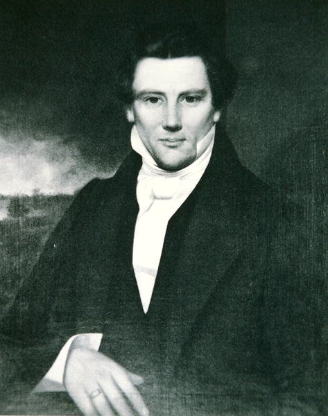 Joseph Smith (1805-44), profeetta mormoniuskonnon perustaja Yhdysvalloissa (litho) tekijältä American School