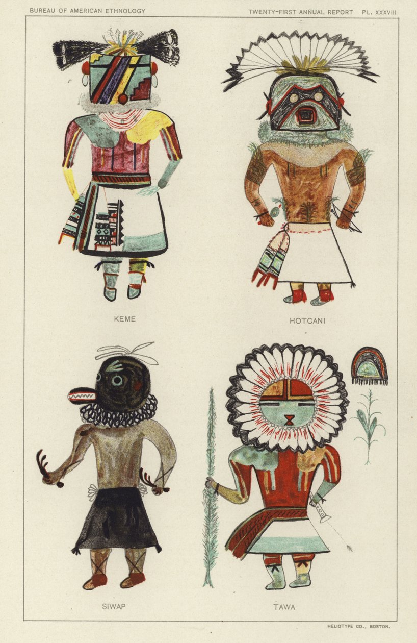 Keme, Hotcani, Siwap, Tawa (värilitografia). tekijältä American School