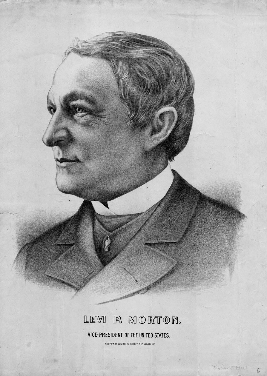 Levi P. Morton, Yhdysvaltain varapresidentti, pub. kirjoittanut Currier & Ives, 1889-93 tekijältä American School