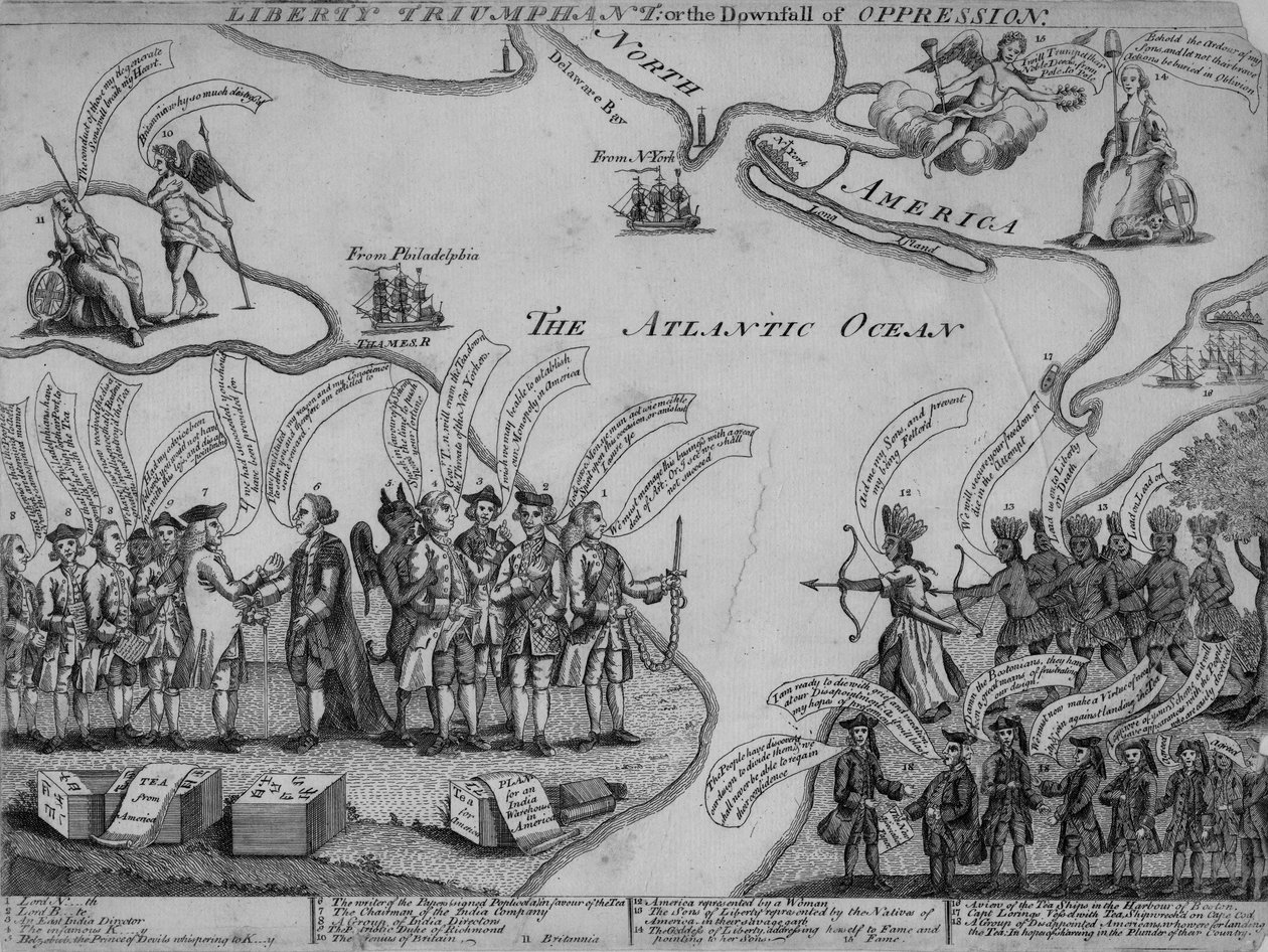Liberty Triumphant eli sorron romahdus, 1773 tekijältä American School