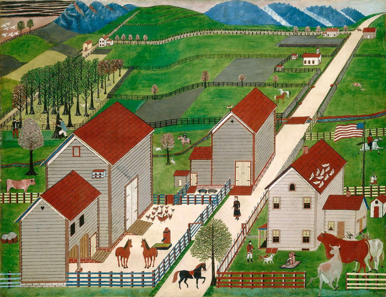 Mahantango Valley Farm, 1800-luvun loppu (öljy ikkunan varjostimessa) tekijältä American School